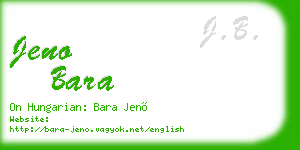 jeno bara business card